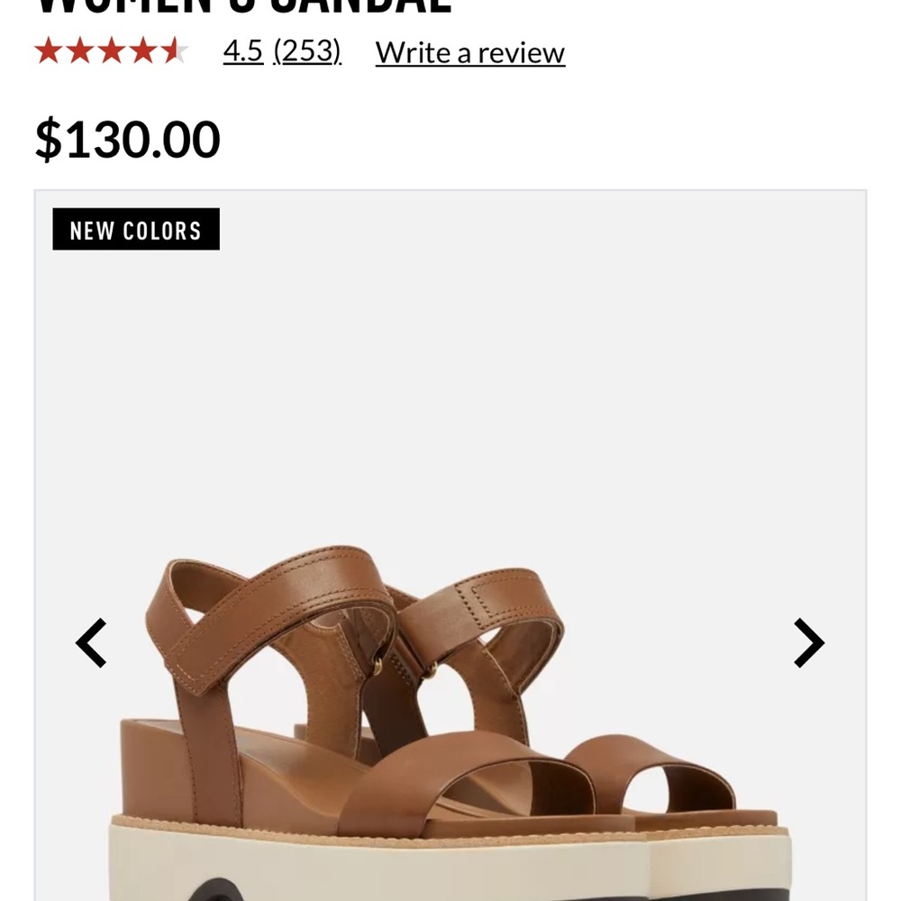 SOREL NWT - Women's Brown Platform Sandals